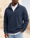 Mivanity Men's Fashion Casual Zipper Padded Polo Shirt