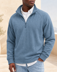 Mivanity Men's Fashion Casual Zipper Padded Polo Shirt