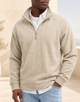 Mivanity Men's Fashion Casual Zipper Padded Polo Shirt