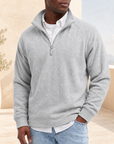 Mivanity Men's Fashion Casual Zipper Padded Polo Shirt