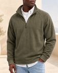 Mivanity Men's Fashion Casual Zipper Padded Polo Shirt