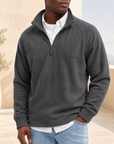 Mivanity Men's Fashion Casual Zipper Padded Polo Shirt