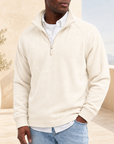 Mivanity Men's Fashion Casual Zipper Padded Polo Shirt