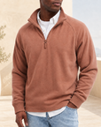 Mivanity Men's Fashion Casual Zipper Padded Polo Shirt