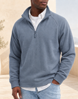 Mivanity Men's Fashion Casual Zipper Padded Polo Shirt