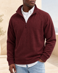 Mivanity Men's Fashion Casual Zipper Padded Polo Shirt