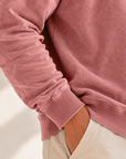 Mivanity Men's Garment-Dyed Relaxed Half-Zip French Terry Pullover