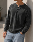 Mivanity Men's Henley Long Sleeve Shirts