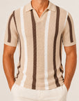 Mivanity Men's Hollow-Out Short-Sleeve Comfortable Gentleman Polos