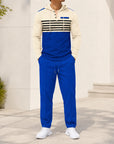 Mivanity Men's Hooded Knit Long-Sleeve Top Jogger Pants 2-Piece Sets