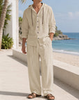 Mivanity Men's Lightweight Cotton Shirt Pants Sets