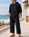 Mivanity Men's Lightweight Linen Shirt Pants Sets