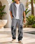 Mivanity Men's Lightweight Linen Shirt Pants Sets