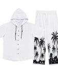 Mivanity Men's Lightweight Linen Shirt Pants Sets