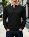 Mivanity Men's Lightweight Long Sleeve Polo Shirts