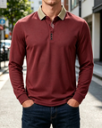 Mivanity Men's Lightweight Long Sleeve Polo Shirts