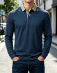 Mivanity Men's Lightweight Long Sleeve Polo Shirts