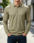 Mivanity Men's Lightweight Long Sleeve Polo Shirts