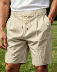 Mivanity Men's Linen Breathable Beach Shorts