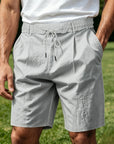Mivanity Men's Linen Breathable Beach Shorts