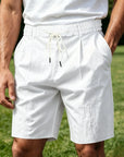 Mivanity Men's Linen Breathable Beach Shorts