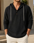 Mivanity Men's Linen Crew Neck Long-Sleeve Shirts