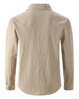 Mivanity Men's Linen Long-Sleeve Cardigan Shirts