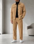 Mivanity Men's Long-Sleeve Jacket Long Pants 2-Piece Autumn Sets