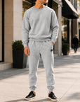 Mivanity Men's Long-Sleeve Jacket Long Pants 2-Piece Sets