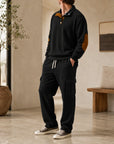 Mivanity Men's Long-Sleeve Jacket Long Pants 2-Piece Sets
