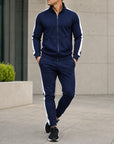 Mivanity Men's Long-Sleeve Jacket Long Pants 2-Piece Winter Sets