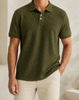Mivanity Men's Patchwork Detail Short-Sleeve Shirts