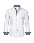 Mivanity Men's Plus Size Long-Sleeve Stretch Shirts