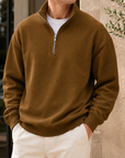 Mivanity Men's Premium Quarter Zip Pullover Rugged Casual Comfort Sweatshirt