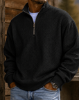 Mivanity Men's Premium Waffle Knit Quarter Zip Pullover Casual Outdoor Sweater