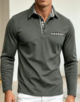 Mivanity Men's Slim Fit Long Sleeve Polo Shirts