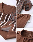 Mivanity Men's Solid Color Knit Cardigan Shorts Sets