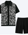 Mivanity Men's Streetwear Knit Shorts 2-Piece Summer Sets