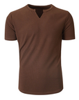 Mivanity Men's Stretch Vertical Stripe Short-Sleeve T-Shirts