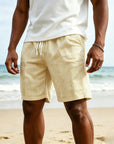 Mivanity Men's Stylish Casual Striped Hawaiian Vacation Shorts
