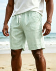 Mivanity Men's Stylish Casual Striped Hawaiian Vacation Shorts