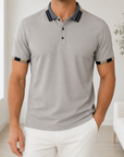 Mivanity Men's Summer Contrast Collar Short-Sleeve Shirts