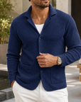 Mivanity Men's Textured Knit Blazer Shirt Premium Casual Layer Jacket