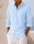 Mivanity Men's Textured Long Sleeve Button-Down Shirt