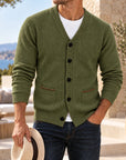 Mivanity Men's Textured V-Neck Knit Cardigans