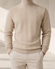 Mivanity Men's Thermal Jacquard Knitted Sweaters