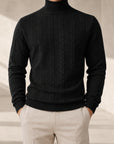 Mivanity Men's Thermal Jacquard Knitted Sweaters
