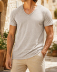 Mivanity Men's V-Neck Short-Sleeve T-Shirts