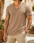 Mivanity Men's V-Neck Short-Sleeve T-Shirts