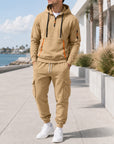 Mivanity Men's Warm Fleece-Lined Hoodie Pants Sets